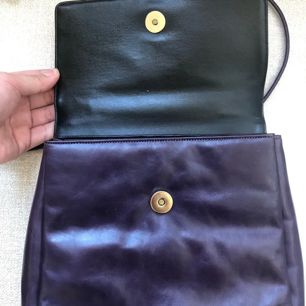 Joseph B Exclusive New York Purple Satchel Bag
